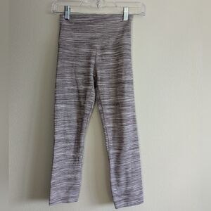 Lululemon Align Crop Size 4 Herringbone Jacquard Heathered Black Cherry